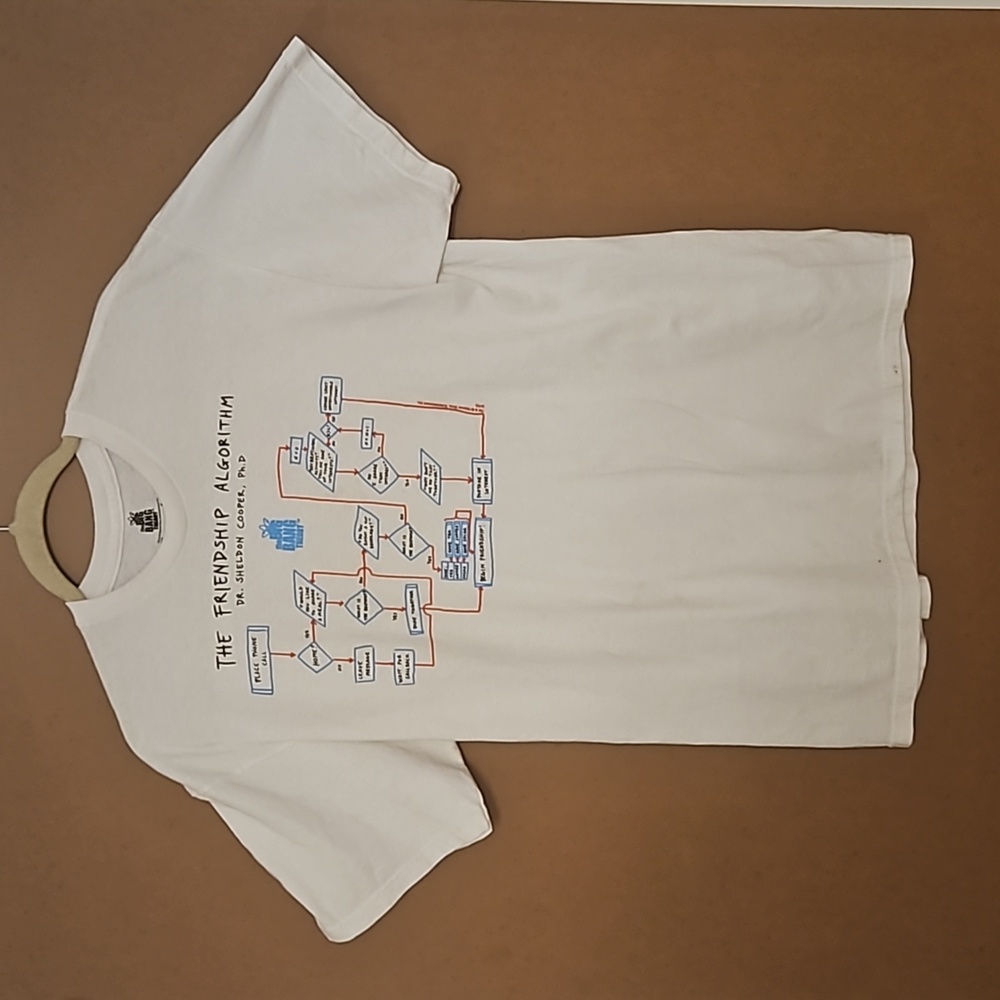 TBBT The Friendship Algorithm Dr. Sheldon Cooper PH.D tee Lg. Ripple Junction - Picture 1 of 8